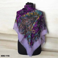Soft İpek Soft Ipek Desenli Flamlı Kotton Eşarp 406-116