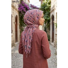 Dolce Life Desenli Sökme Boncuklu Eşarp 240-123