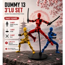 Otscraft Studio Dummy 13 Eklemli Robot Figürü Pozlanabilir Aksiyon Figürü Koleksiyon Oyuncağı 3D Baskı Robot Stand Dahil