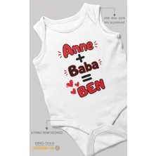 Morivo Kids Anne ve Babaya Özel Sıfır Kol Bebek Zıbını %100 Pamuk
