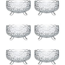 AyrStore Porsima RYGX074 Dream Bowl 6lı Ayaklı Cam Kase Puding Tatlı ve Dondurma Kasesi Lokumluk Şekerlik