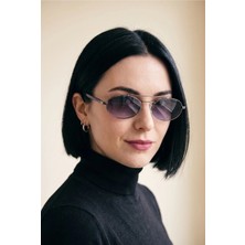 Chocolate Eyewear Kadın Polarize Yuvarlak Güneş Gözlüğü Mor UV400 Korumalı