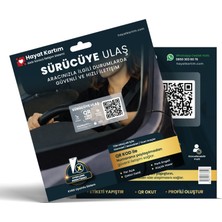 Hayat Kartım Akıllı QR Kodlu Araç Ön Cam Sürücüye Ulaş Kartı - Numaranız Görünmeden İletişim Sağlar