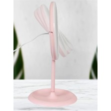 AyrStore Mobee Dokunmatik LED Işıklı USB Li Yuvarlak Masa Üstü Makyaj Aynası Güzellik Ledli Makyaj Ayn