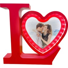 Nobyy Star LED Işıklı Fotoğraflı Love Kalpli Dekoratif Sihirli Ayna