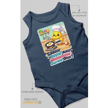 Morivo Kids Sadece Sütle Başlar Yazılı Sıfır Kollu Bebek Zıbını %100 Pamuk