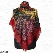 Soft İpek Soft Ipek Desenli Flamlı Kotton Eşarp 407-118