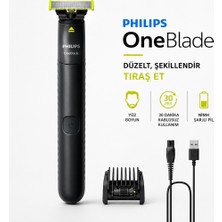 Philips QP1425/10 Oneblade Siyah Tıraş Makinesi Kablosuz Kullanım Özelliği ile Su Geçirmez