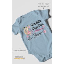 Morivo Kids Güzellik Başa Bela Ablamdan Biliyorum Kısa Kollu Bebek Body %100 Pamuk