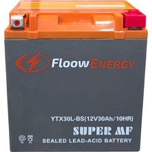 Floow Energy 12V 30AH Motosiklet Aküsü YTX30L-BS Bakımsız 2026 Üretim