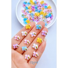 Misyul Tırnak Süsleme Arı & Çiçek Charm Seti, Nail Art Tırnak Süslemesi