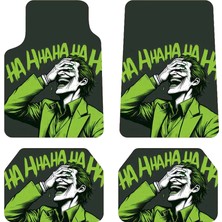 Oem Joker Hahaha Tasarımlı Dijital Baskılı 4 Parça Üniversal Halı Paspas Seti