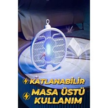 Byanes Şarjlı Çift Taraflı Katlanabilir Yeni Nesil Sinek Cız Raketi