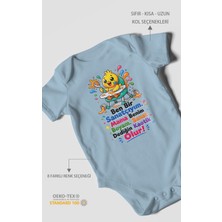 Morivo Kids Ben Bir Sanatçıyım Yazılı Kısa Kollu Bebek Body %100 Pamuk