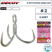 Decoy Y-W77 Curve Treble Üçlü Iğne Tın #2 (6 Adet)