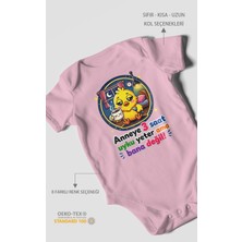 Morivo Kids Anneye Özel Kısa Kollu Bebek Body %100 Pamuk