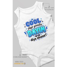 Morivo Kids Cool Diye Yazılır Dayım Diye Okunur Sıfır Kol Bebek Zıbını %100 Pamuk