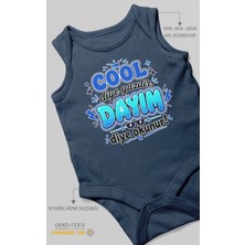 Morivo Kids Cool Diye Yazılır Dayım Diye Okunur Sıfır Kol Bebek Zıbını %100 Pamuk