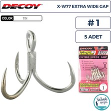 Decoy Y-W77 Curve Treble Üçlü Iğne Tın #1 (5 Adet)