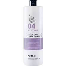 PURING 04 Keepcolor Boyalı Saçlar Için Keten Tohumu Yağı&e Vitaminli Renk Koruyucu Saç Kremi 1000ML