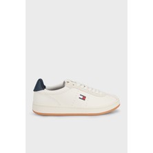 Tommy Hilfiger % 100 Deri Logolu Sneaker Ayakkabı Erkek Ayakkabı EM0EM01687 0k8