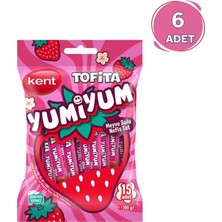 Kent Tofita Yumiyum Çilek Aromalı Şeker 100 G - 6 Poşet