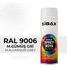 Sibax Akrilik Sprey Boya Gümüş Gri (Ral 9006)400ML