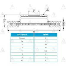 Maher Fren Dıskı Crv 04-12 / Arka Düz 305-5 Takım 2 Adet 42510SWWG01
