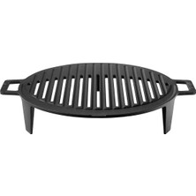 Lava Metal Silikon Kulplu Döküm Mangal IZGARASI,22X32 / Demir Döküm Cam Emaye Kaplama