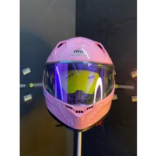 Mts M-910 Full Face Güneş Vizörlü Kask - Pretty Pembe - Motodede