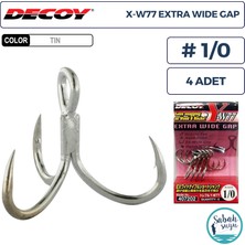Decoy Y-W77 Curve Treble Üçlü Iğne Tın #1/0 (4 Adet)