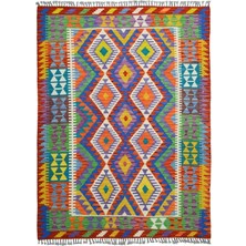 Kilim Co. Yünden El Dokuma Afgan Kilim 125X180 cm (2.25 M²)