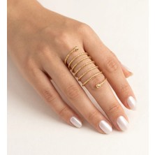 Fashion Gold Spiral Parmak Yüzüğü Ayarlanabilir Kadın Yüzük