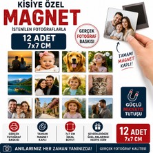 Best Hediye 12 Adet Fotoğraf Kağıdı Baskılı Magnet(Istenilen Fotoğraflarla)