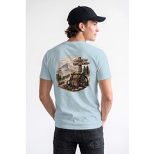 Unisex Regular Fit %100 Pamuk Bisiklet Yaka Premium Baskı Tişört