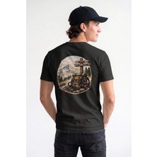 Unisex Regular Fit %100 Pamuk Bisiklet Yaka Premium Baskı Tişört