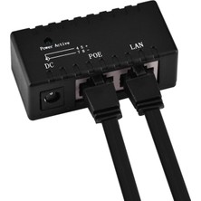 Mucize Poe Enjektörü Poe Ayırıcı Abs Poe Ayırıcı Lan Ağı Siyahı Için Ethernet Üzerinden Güç Enjektör Adaptörü (Siyah)