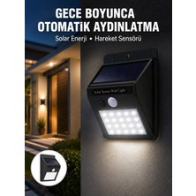 Epilons Su Geçirmez 20 LED Solar Aydınlatma | Dış Mekan Için Pır Hareket Sensörü ile Akıllı Işık Yeni Nesil