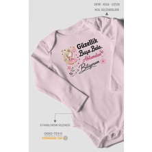 Morivo Kids Güzellik Başa Bela Ablamdan Biliyorum Uzun Kollu Bebek Body %100 Pamuk