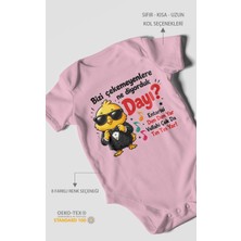 Morivo Kids Bizi Çekemeyenlere Ne Yazılı Kısa Kollu Bebek Body %100 Pamuk
