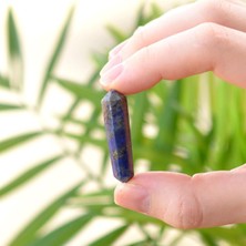 Lapis Lazuli Taşı Çift Uçlu Kazık Kütle - Küçük Boy - Taş Sandığı