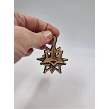 Mu Art Ahşap 10 Adet Ahşap 3D Sembol No6 Geometrik Şekiller Boyama Okul Etkinlik Aktivite
