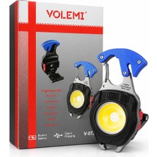 Volemi Volemı V-073 Şarjlı LED Çalışma Lambası Type-C Şarjlı 6 Modlu Kamp, Tamir ve Acil Durum El Feneri