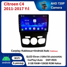 Conio Citroen C4 2011-2017 Yıl 8GB Ram 128GB Rom Hafıza Android Kablosuz Carplay Navigasyon Multimedya 10 Inç Ekran Hediyegeri Görüş Kamerası Hediye Çerçevesi