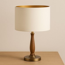Levaillant Krem Abajur Şapka & Başlık - Içi Gold Kaplama, 30 cm Çap, 21 cm Yükseklik - Özel Üretim & Kusursuz Işçilik