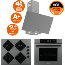 Afm Tech ve Ferre Marka/qx Sessiz Antrasit-Gri Turbo Cam Ankastre Set (D088-SA+ FM7710+ Fmbd 2210)