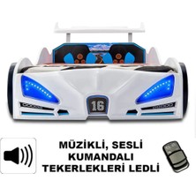 İnegöl'den Eve Bugattı - Arabalı Yatak, Araba Yatak , Full Işıklı, Kumandalı, Sesli, Tekerleri Ledli