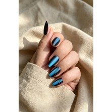 Easy Beauty Kedi Gözü Takma Tırnak Small Kısa Badem Takma Tırnak 10 Adet Bedene Göre