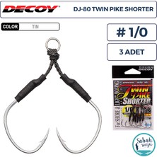 Decoy Dj-80 Twin Pike Shorter Çiftli Asist Iğnesi #1/0 (3 Adet)