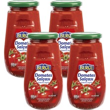 Burcu Domates Salçası 600 gr Cam 4 Lü